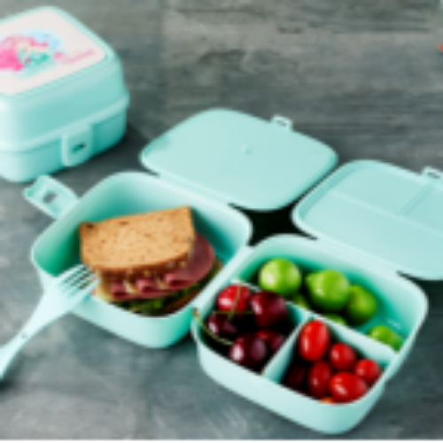 Porky Lunch Box with Spoon & Fork 