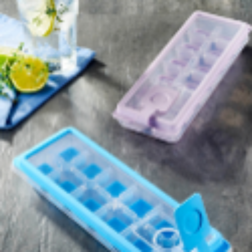 Cool & Tight Non-Stick Icecube Tray with Lid Cube Shape 