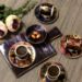 Porcelain cup and saucers