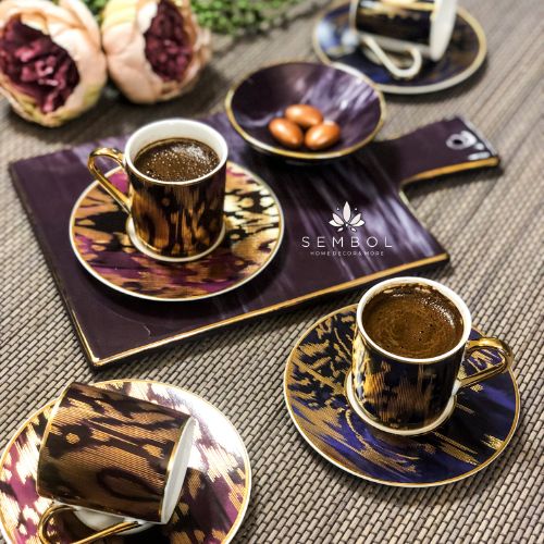 Porcelain cup and saucers