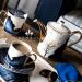 Porcelain cup and saucers