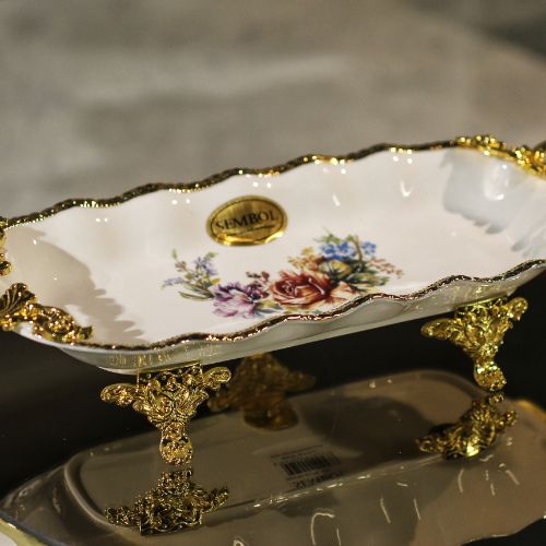 Porcelain real gold presentation Plates