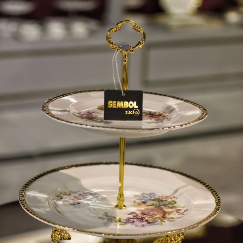 Porcelain real gold presentation Plates