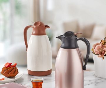 T SERIES - 1.2LT. and 2.0LT. STAINLESS STEEL COLOUR BODY VACUUM FLASK
