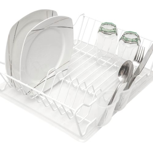 SINGLE SECTION DISH DRAINER (PVC PLATED)