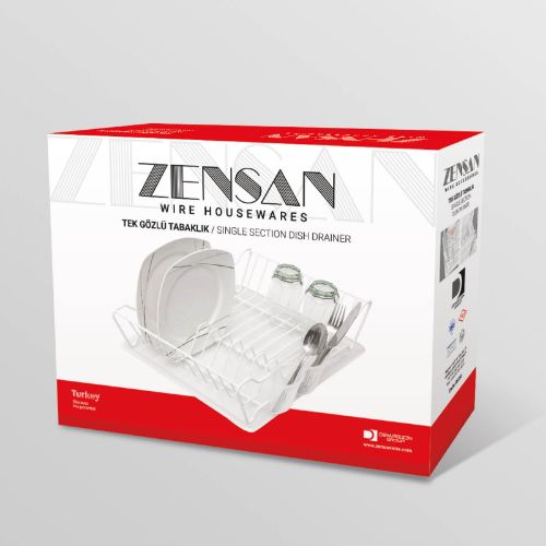 SINGLE SECTION DISH DRAINER (PVC PLATED)