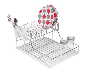 TWO TIER PORTABLE DISH DRYING RACK