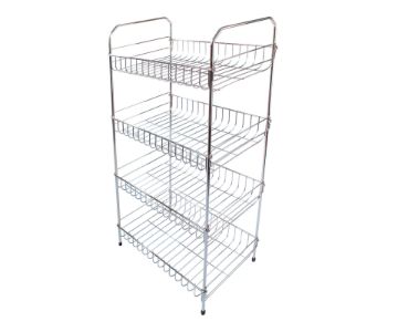 FOUR TIER PORTABLE BASKET RACK