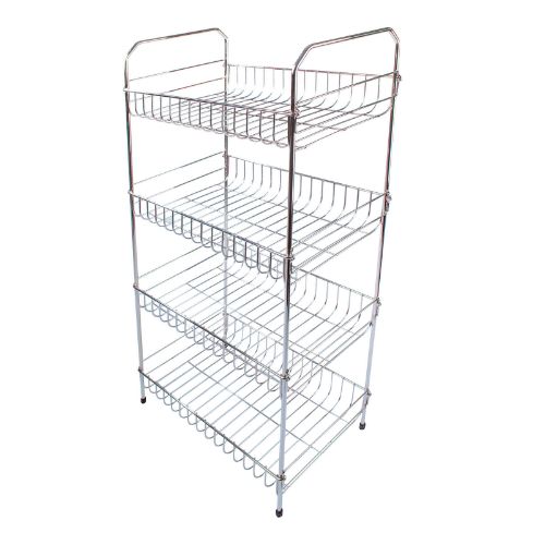 FOUR TIER PORTABLE BASKET RACK