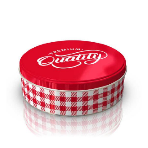 Sarkap Metal Red Chequered Cookie Tin