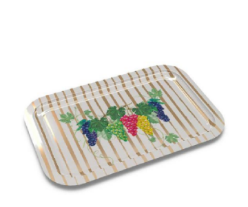 Sarkap Patterned Square Metal Tea/Coffee Tray