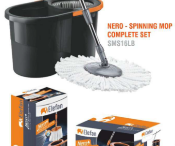 NERO - SPINNING MOP COMPLETE SET, 16L, Black