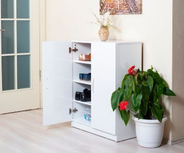 ALESTA 2 DOOR 4 SHELVES SHOE CABINET