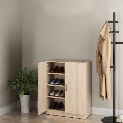 ALESTA 2 DOOR 4 SHELVES SHOE CABINET