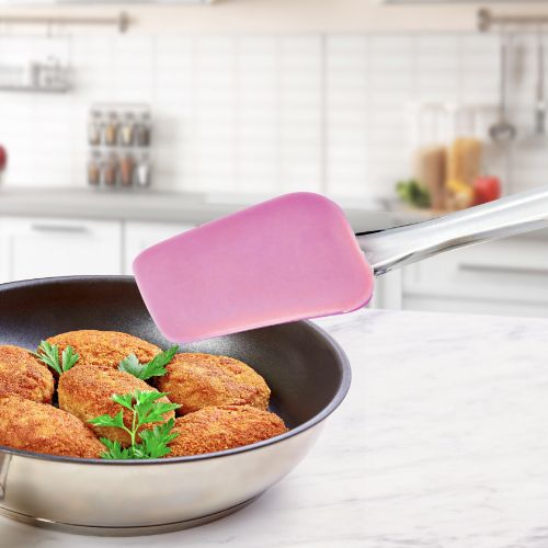 SILICONE SPATULA WITH PLASTIC HANDLE