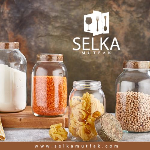 SELKA DECORATED GLASS JARS