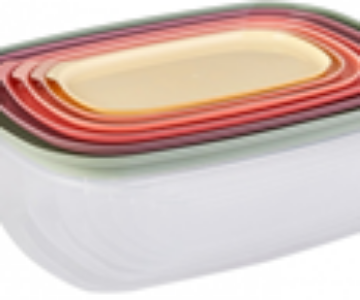 NEW RECTANGULAR FOOD SAVER SET 6 PCS 