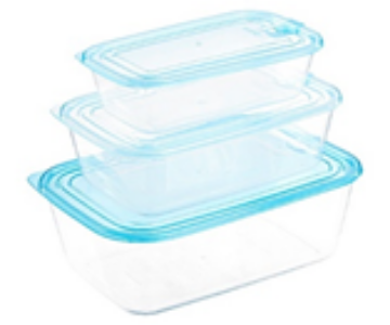 RECTANGULAR FOOD SAVER SET - SET OF 3