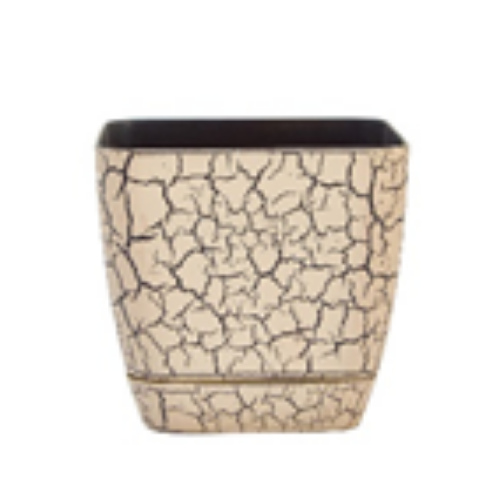 SQUARE CRACKLE POT 18 CM 