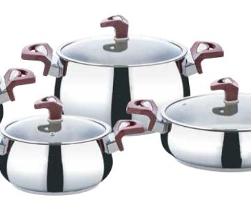 Jacinth dowry  set 18-20-24 deep pot,24 low pot, teapot set and threesome coffee pot set