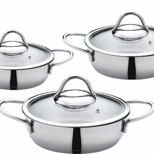 Violet shallow frying-pan set 14-16-18 shallow frying-pan