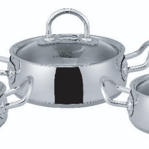 Lily shallow frying-pan set 16-18-20 deep pot
