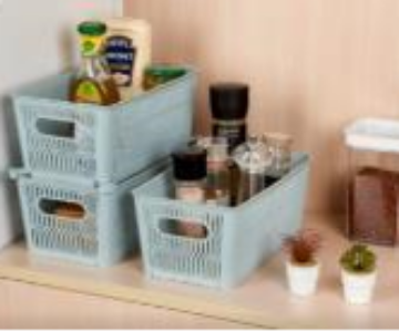 Quad Stackable&Nestable Storage Basket