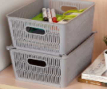 Quad Stackable&Nestable Storage Basket 