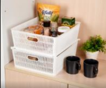 Quad Stackable&Nestable Storage Basket