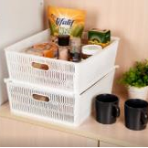 Quad Stackable&Nestable Storage Basket