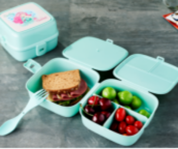 Porky Lunch Box with Spoon & Fork 