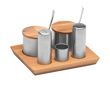 Narin - Salt & Pepper Wood Stand