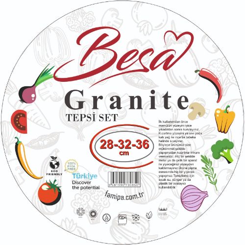 GRANİT FIRIN TEPSİ / GRANITE ROUND TRAY