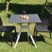 California Armless Compact 70*70 Black Table Set