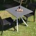 California Armless Compact 70*70 Black Table Set