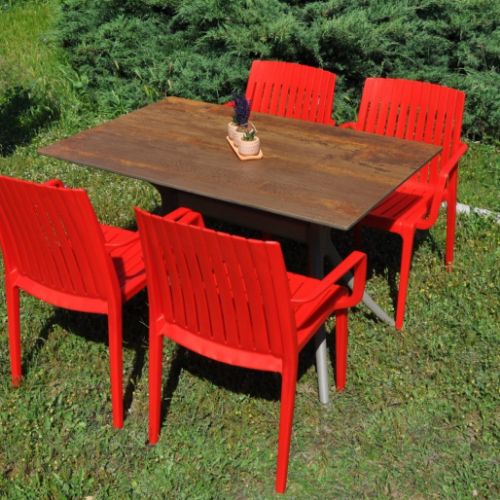 California Compact 70*120 Red Table Set With Sleeves