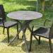California Compact Round Black Table Set With Sleeves