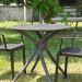 California Compact Round Black Table Set With Sleeves