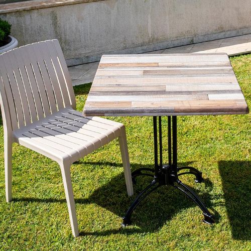 California Slevess Verzalit 75*75 Table Set Ivory