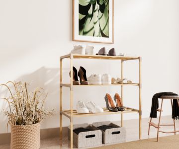 FIX 2039-3    3 LAYERS OF WOODEN SHOE RACK