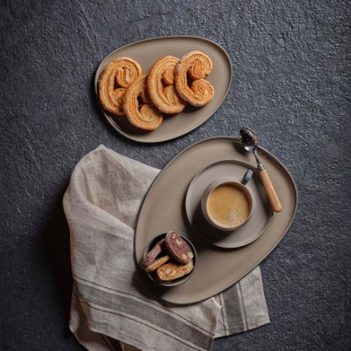 Stone Dessert Plate Double Colour
