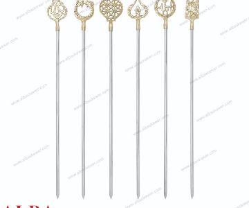 Brass Handle Motif Skewer