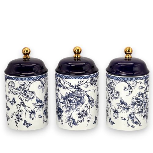 Blue Life Large Porcelain Spice Set of 3