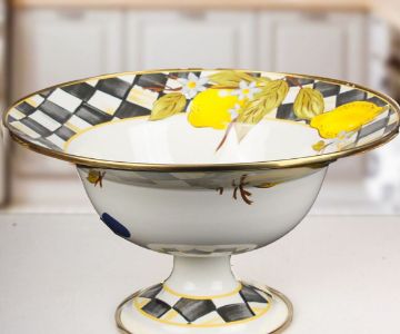 Linda Enamel Footed Fruit Bowl 30 cm