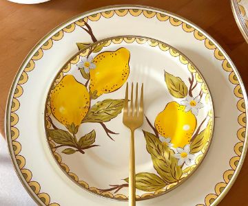 Linda Enamel 2-Piece Cake Plate 20 cm