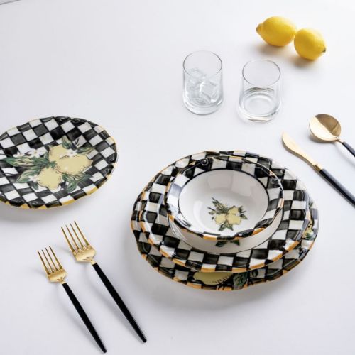 Linda Tiffany 24 Piece Dinner Set for 6 People
